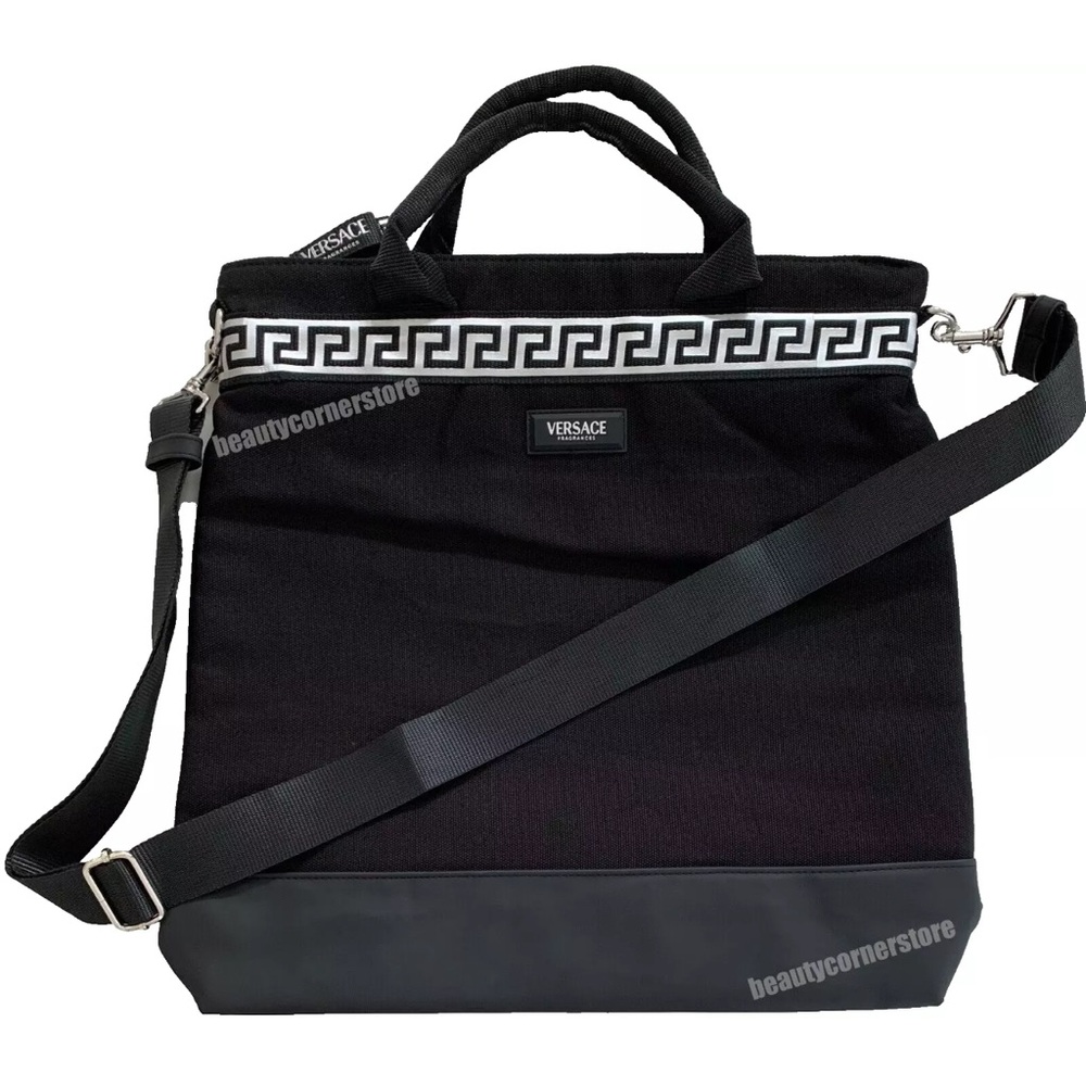 VERSACE NEW MENS BLACK PERFUME SHOULDER BAG